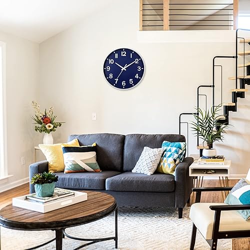 HZDHCLH Horloge Murale silencieuse de 30,5 cm sans tic-tac pour Salon, Chambre à Coucher, Cuisine, Bureau (Gris-Or Rose)… - Nail Gallerys