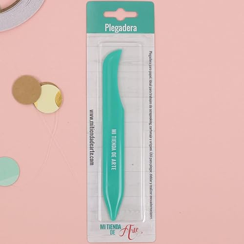 Mi Tienda De Arte Outil pour Plier et marquer, Plastique, Turquoise, 15 X 1,8 Cm - Nail Gallerys