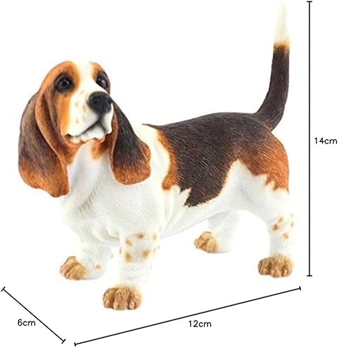 Leonardo Collection Décoration Tricolore Bassett Hound, Chien, Pierre, Blanc - Nail Gallerys