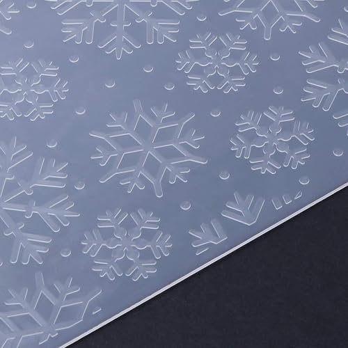 A0127 Bricolage embossage Gaufrage Scrapbook Flocon de neige Moisissure Modèle de dossier en relief En plastique 10.5cmx14.5cm - Nail Gallerys