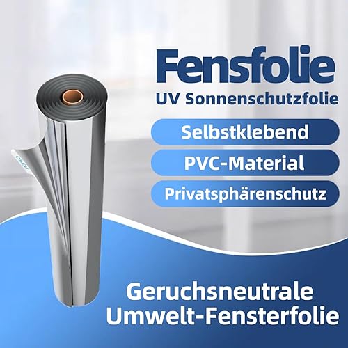 Laputaqua Film Fenetre Anti Regard, 76 * 200cm Film Miroir avec Kit de Pose, Anti Chaleur & UV Protection de la Vie Privée Brise Vue Fenêtre pour Fenêtre Bureau Maison (Argenté, 76X200 (cm)) - Nail Gallerys