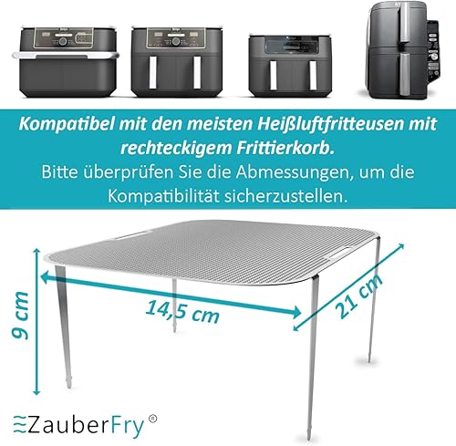 ZauberFry Lot de 2 protections anti-éclaboussures efficaces, compatibles avec Ninja AF300EU, AF500EU, SL400EU et de nombreuses autres friteuses à air chaud, accessoires, protection pour spirale - Nail Gallerys