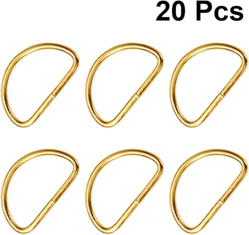 Milisten Attaches en Anneau en Métal de 15 Mm Boucles Durables pour Sangle à Main Sangle à Main Colliers pour Chiens Ceintures Projets de Bricolage Or 20Pcs - Nail Gallerys