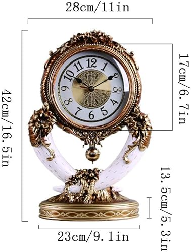 Pendulettes de Bureau Mode rétro Comtoise / 16,5 Pouces sculpté Horloge de Table, métal Mantel Horloge/Salon, Chambre Table Horloge Horloge de Bureau - Nail Gallerys