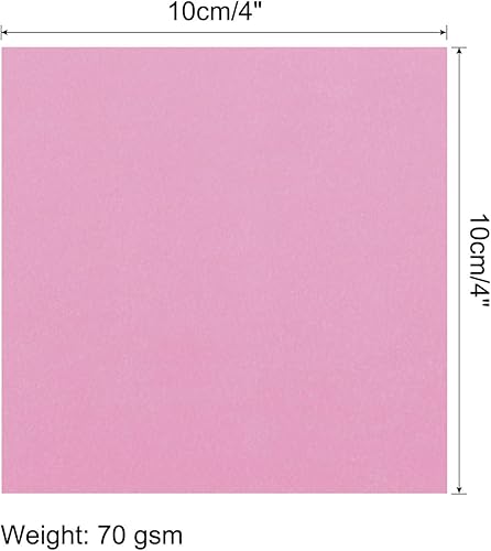 QUARKZMAN 25 Feuilles de Papier Origami Double Face Rose 10 x 10 cm 70 g/m² pour Projets Artistiques, Débutants, Décoration Cadeaux - Nail Gallerys