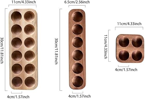 Ahmi Plateau à œufs en bois – Présentoir à œufs – Caisse à œufs – 6 tasses – pour réfrigérateur et cuisine - Nail Gallerys