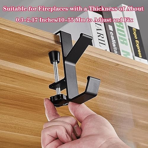 HOIDOKLY 2025 Lot de 8 Supports de Manteau de Cheminée 2 en 1 Pour Guirlandes et Chaussettes, Jarretières Réglables Pour Décorations de Noël (Gris-8 Pièces) - Nail Gallerys