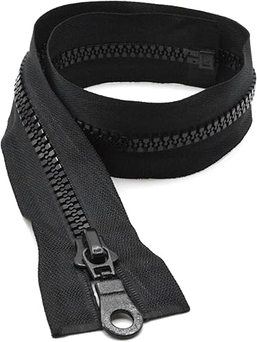 CHAVALLYS - 65 cm - #8 Maille - Fermeture Éclair Injectée Zip à Glissière Séparable Noir, pour Doudoune, Manteau, Veste, Sac - Nail Gallerys