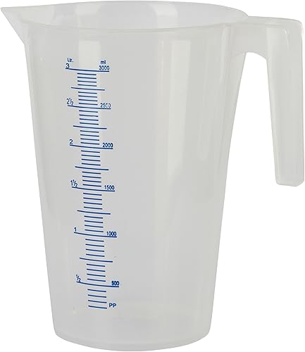 Kerbl Mesureur 3 l en Plastique avec échelle graduée, empilable - Nail Gallerys