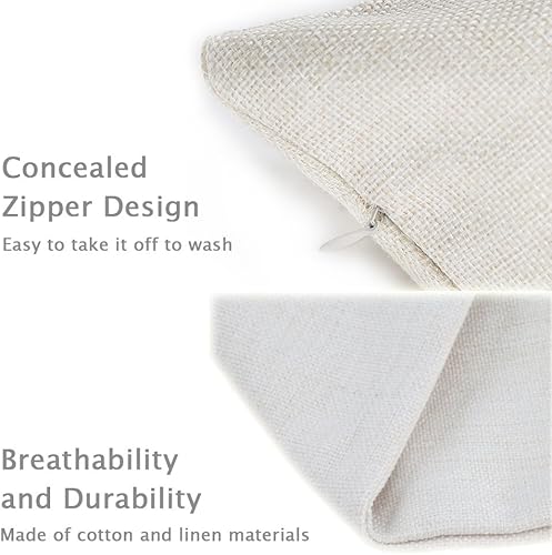 Hengjiang Housse de Coussin en Lin et Coton Style Vintage Méditerranéen Motif Carte du Monde - Nail Gallerys