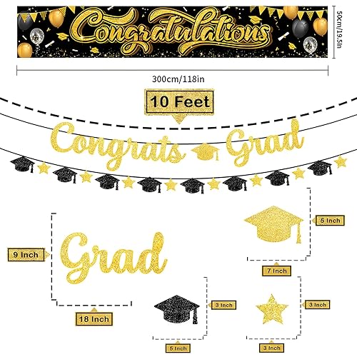 Fanion,WideSmart Guirlande décorative de Remise de Diplôme,Bannière de Réussite d'examen Pour Obtention du Diplôme de Baccalauréat, Remise de Diplôme, Examen, Fête, Bricolage - Nail Gallerys
