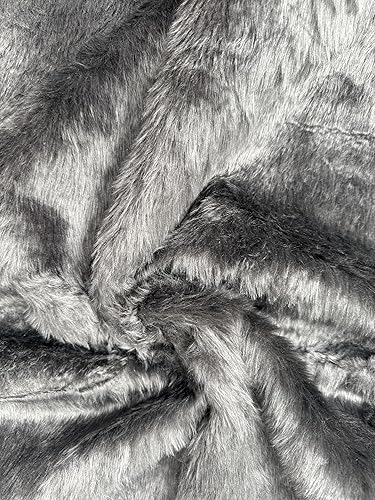 Uni Amusant Faux Fourrure Tissu Matière gris foncé - Gris, 1Mtr - 150cmx100cm - Nail Gallerys
