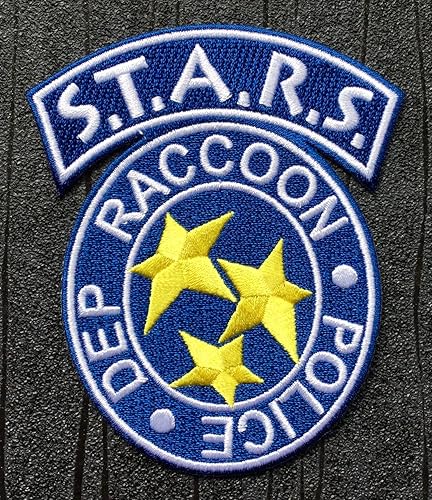S.T.A.R.S. Raccoon City R.P.D. Écusson brodé thermocollant pour Costume Cosplay Taille 100 mm x 85 mm Disponible en noir ou bleu Bleu - Nail Gallerys