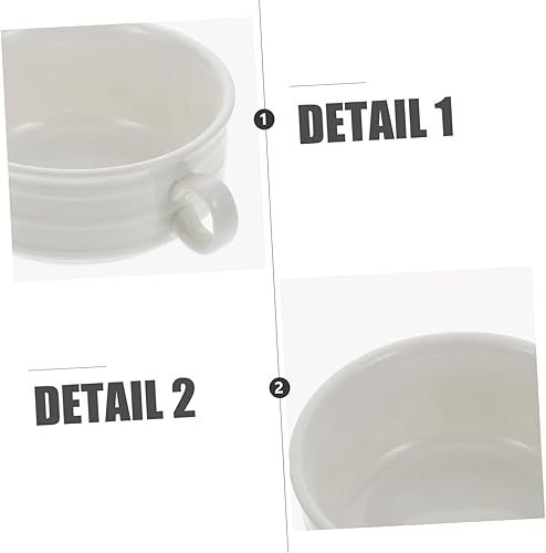 PRETYZOOM Bol À Ragoût À Double Poignée Élégant Et Fonctionnel Tasse À Soupe Simple En Céramique Convient Pour Les Occasions - Nail Gallerys