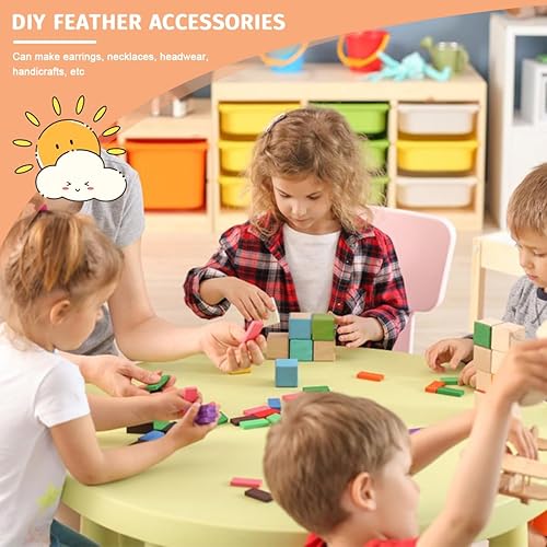 NJCXOLA Lot de 100 plumes colorées pour bricolage, décoration de boucles d'oreilles, mariage, attrape-rêves, plumes de coiffure, artisanat scolaire - Nail Gallerys