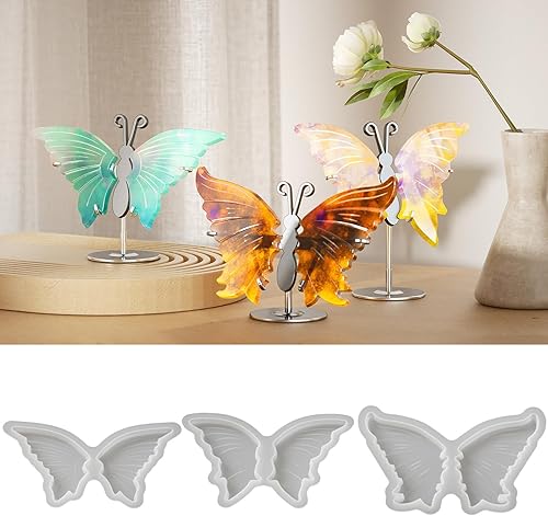 KEXIAO Moule en silicone en forme d'aile de papillon pour la fabrication de bijoux et la décoration d'intérieur en résine époxy 3D - Nail Gallerys