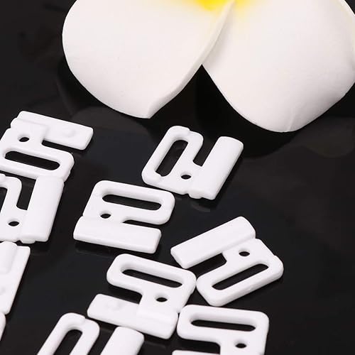 HLLR 10 X Beaux Crochets de Robinet Rectangle en Plastique Artisanal et Fermoir à Coudre sur Le Soutien-Gorge de Maillot de Bain Bikini - Nail Gallerys