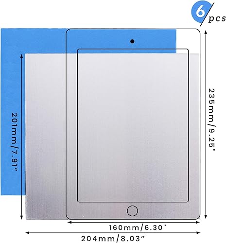 PH PandaHall 6pcs 200x200x0.5 mm Feuilles Minces d'aluminium Plaque de Panneau d'estampage pour Personnaliser la Fabrication d'artisanat de Bijoux de Poinçon de Timbre - Nail Gallerys