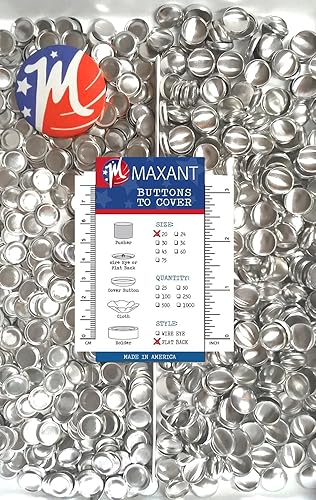 100 boutons à recouvrir pour customiser vos propres boutons à dos plat – dimension 30 (19mm) avec outil - Nail Gallerys