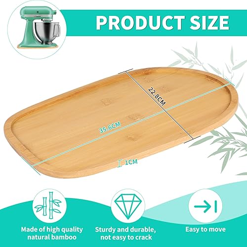 SWAWIS Planche de Glissement Compatible avec KitchenAid Artisan 5-8 Qt (4,7L - 7,6L) Support Coulissante en Bambou Pour Mixer Slider Mat for Kitchen Aid Stand Mixer - Nail Gallerys