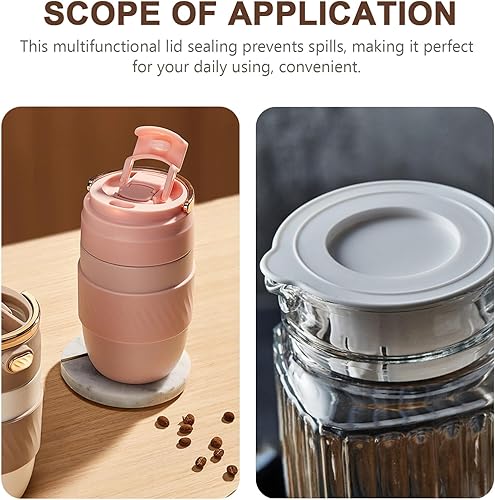 HOLIDYOYO 4 Pièces Joints De Couvercle en Caoutchouc De Remplacement Joints Compatibles Joints De Couvercle Joint De Pot en Silicone Anneaux D'assaisonnement pour Gobelets Isolés en Acier - Nail Gallerys