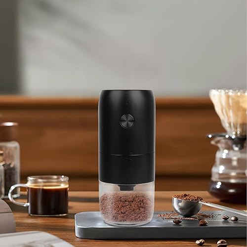 COZHYESS Moulin à Café, Moulin à Café Électrique, Moulin à Café Portable et Rechargeable avec Meule en Céramique et Brosse, Rugosité Réglable, pour Grains de café, Noix, épice - Nail Gallerys