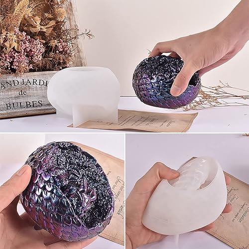 Voyyphixa Moule Époxy Dragon Moule en Resine, Moule 3D Animaux en Silicone pour Résine Epoxy Moule pour Sculpture Artistique DIY Savon Décoration de Maison - Nail Gallerys