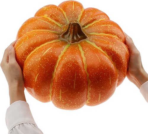 Gresorth 33cm Grand Artificiel Lifelike Citrouille Décor Faux Légume Maison Fête Festival Décoration - 1 PC - Nail Gallerys