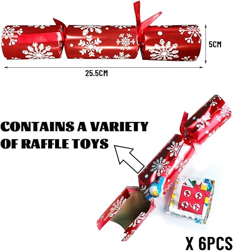 XiXiRan Christmas Crackers, 6pcs Crackers Noel, Pétards de Noël, Boîte de Bonbon Noël, Crackers du Nouvel an, Biscuits de Noël, Craquelins du Nouvel an, Les Jouets et Les Blagues Ne Se Répètent Pas - Nail Gallerys
