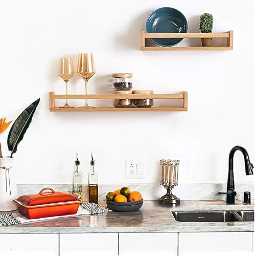 OAKERLAND Flottante Bibliothèque Bois pour Chambre d'enfant, Étagère Murale Bois Massif en Chêne pour Maison, Bureau, Chambre, Salon, Salle de Bain, Cuisine (40 cm) - Nail Gallerys