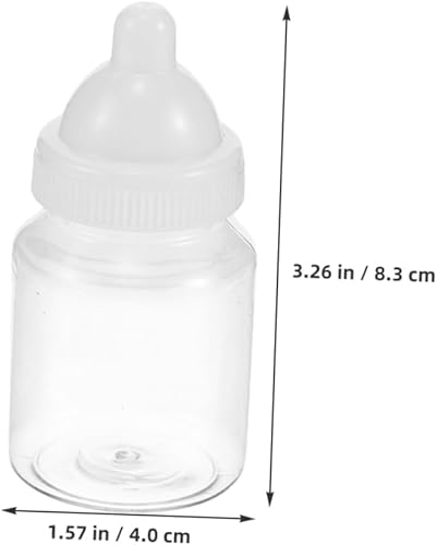 TOPBATHY Boîtes De 20 Pièces Boite de bonbons Boîte à bonbons Bonbonnière bébé bac à bonbons biberon pour shower petits biberons contenants de bonbons transparents Plastique blanche - Nail Gallerys
