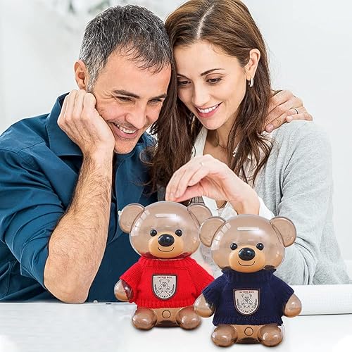 ISAKEN Tirelire Ours Grande Tirelire pour Enfant Garcon Fille, Pot d'argent Enfants Grande Tirelire Tirelire Originale Ours Tirelire pour Enfant Tirelire de Dessin animé Pot De Rangement De Jouets - Nail Gallerys