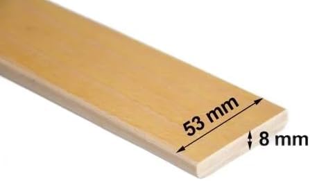BDW Flex - Lot de 20/30 lattes en bois de hêtre pour matelas, sommier à lattes enroulées 53 mm x 8 mm, longueurs : 695/795/895 mm (30, 695 mm) - Nail Gallerys