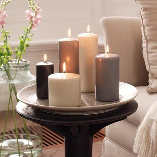 Bolsius Lot de 10 bougies piliers lisses - Rouge - Bougies décoratives - Durée de combustion : 42 heures - Non parfumées - Cire végétale naturelle - 15 x 6 cm - Nail Gallerys