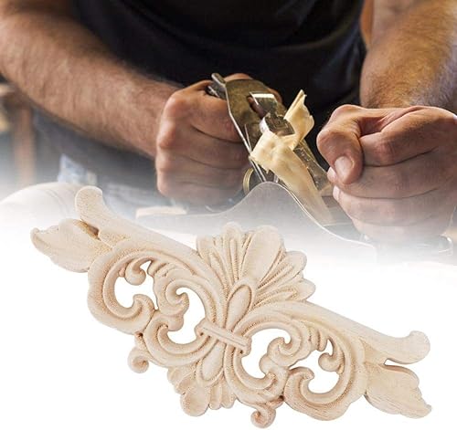 Wifehelper 2pcs Appliques Sculptées - Fleurs Sculptées Longues Appliques Onlay Sculpture Decal Meubles Porte Décoration Maison(16 * 7.5CM) - Nail Gallerys