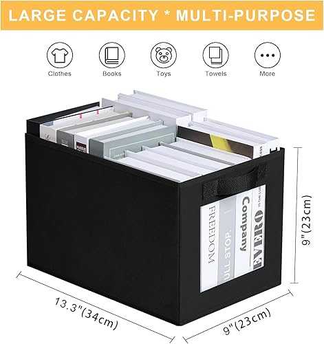 DIMJ Boite Rangement, 6 Pièces Panier Cube de Rangement Pliables Avec Fenêtre Transparente, Casier Rangement Tissu Carton, Armoire, Tiroir, Gris Clai - Nail Gallerys