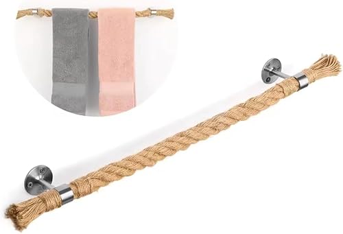 Porte-Serviettes en Corde Épaisse, Style Shabby Chic et Nautique Industriel, Vintage, à Visser Dans les Toilettes/Cuisines - Nail Gallerys