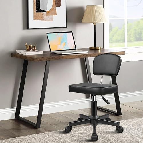 Tabouret à roulettes avec dossier réglable en hauteur - Tabouret pivotant à 360° avec roulettes - Siège carré en cuir synthétique pour chambre à coucher, comptoir, magasin, salon de massage, bureau à - Nail Gallerys