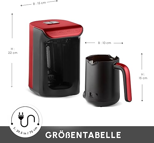 Karaca Hatır Koz Milky Machine à Café Turc 300 ml, 5 Tasses de Cafetiere Turque, Arrêt Automatique & Contrôle de Température, Turkish Coffee Machine 535W, Blanc - Nail Gallerys