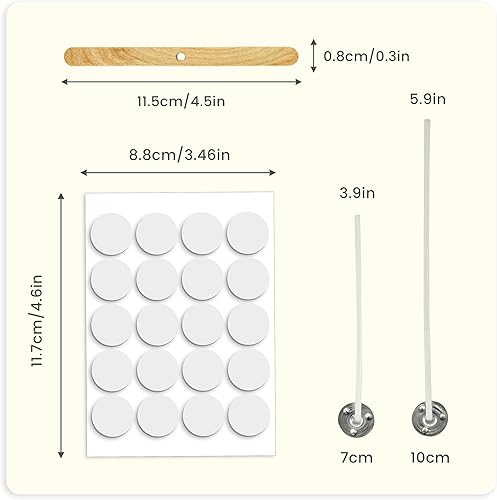 Lot de 100 mèches de bougie (50, 7 cm + 50 et 10 cm), pour bougies, pour bougies, pour bougies - Nail Gallerys