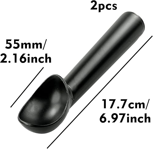 Lot de 2 cuillères à glace antiadhésives en aluminium résistantes au congélateur 18 cm - Nail Gallerys