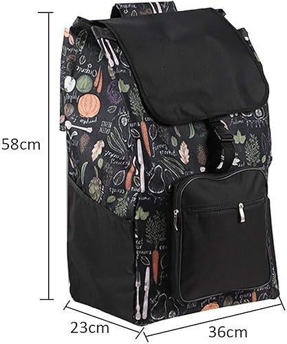 Sac De Remplacement De Chariot À Main - 48L Sac De Rechange pour Caddie, Sacs De Caddie/Sac De Remplacement pour Chariot, Sac De Rangement Étanche en Tissu Oxford L23 X W36 X H58cm (Color : 1PCS) - Nail Gallerys