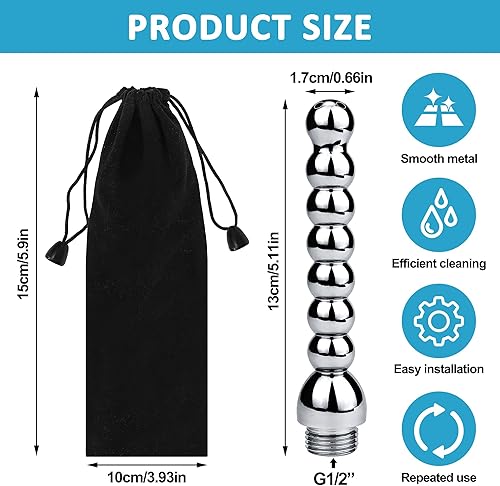 Miss Good Buse de douche en aluminium pour lavement - Accessoires de salle de bain pour homme et femme - Nail Gallerys