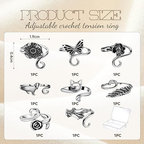 Cosmeria Anneaux de crochet pour projets de tricot et de crochet, accessoires de crochet de qualité supérieure pour les amateurs de travaux manuels, pour le design au crochet et les projets d'anneaux - Nail Gallerys