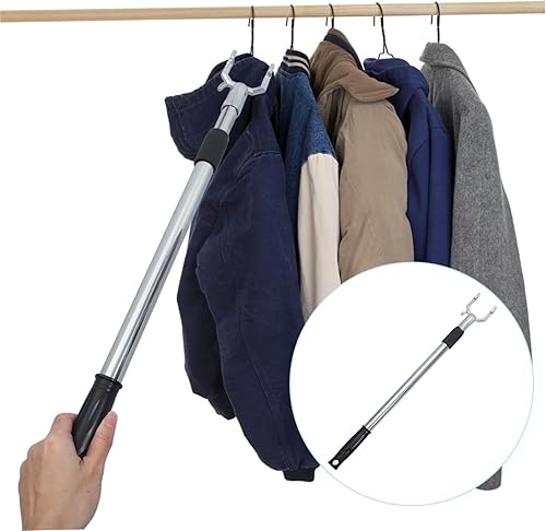 HEALEEP Fourche À Vêtements Crochet pour Placard Barre De Préhension Tige Télescopique pour Suspendre Le Linge Sec De Suspension pour Vêtements Grand Modèle Acier Inoxydable - Nail Gallerys