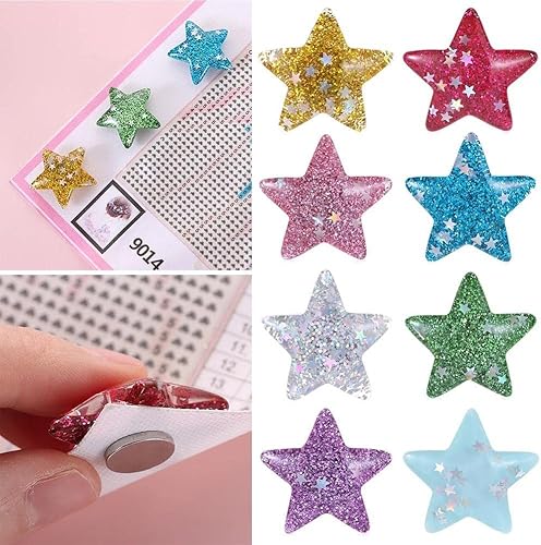 Coque magnétique en forme de cœur pour broderie diamant 5D - Accessoire de fixation pour film de protection F1s6 - Bleu - Taille unique - Nail Gallerys