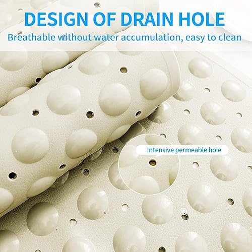 DINGC Tapis Douche Antiderapant Tapis de Douche PVC, Tapis Douche Angle avec Ventouse et Trous de Drainage, Tapis de Baignoire Angle pour Douche Salle de Bain Triangulaire ou Baignoire 54x54 cm - Nail Gallerys