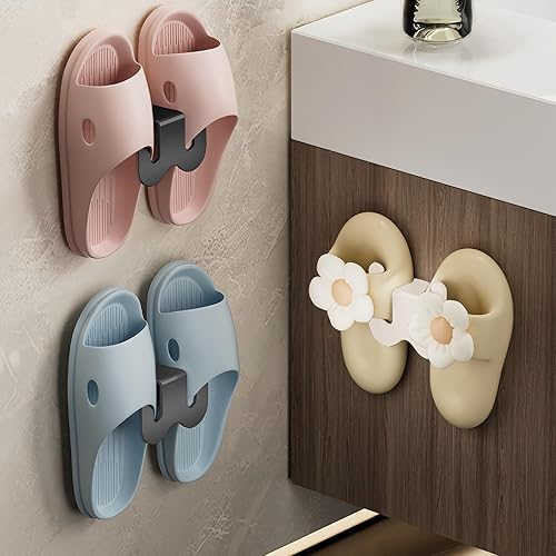 3 Pièces Crochet Mural Crochet Adhesif Mural Rangement Chaussure Support de Chaussures Mural Porte Pantoufles étagère Murale Sans Perforation Installation Dans Les Entrées Salles de Bains etc - Nail Gallerys