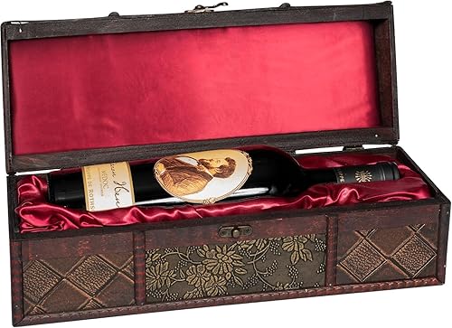 Das perfekte Weingeschenk: Baron Philippe de Rothschild 'Baron Henri' A.O.C. Medoc (0.75 l) in edler Holz-Box-Vintage, Bordeaux, Holzkiste, Frankreich, Kenner, Experte - Nail Gallerys