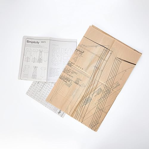 Simplicity US8875H5 Patron de Couture S8875 Robes pour Femme, Papier, Blanc, Divers - Nail Gallerys